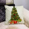 Cushion/Decorative Pillow Red Truck Christmas Tree Pattern Cushion Cover Sofa Case Home Decorative 45X45CM Fundas De Cojin T319