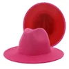 Mix 38 Colors Hats Fashion DoubleSided Matching Color Men039s And Women039s Flat Edge Jazz Hair Top Hat1016782