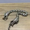 Link Chain Collectible Old Tibet Silver Weave Chinese Dragon Double Bracelet Plated Hollow Nob K4b6 Fawn22
