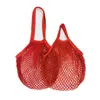 Torba na zakupy Torebki Shopper Tote Mesh Netto Woven Cotton String Reusables Torby do przechowywania owoców Torebka Wielokrotnego użytku Bagsów Zyy1072