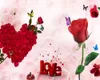 Romantyczna miłość Róża 3D Mural Tapeta Salon Sypialnia Kuchnia Home Improvement Wallpapers Klasyczne Papiery ścienne