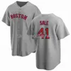 Custom Chris Sale #41 Jersey Stitched Men Women Youth Kid Baseball Jersey XS-6XL