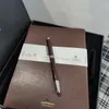 Hediye Lüks İmza Kalem Klasik Kahverengi Roller Top Pens Reçine Malzemesi Eşleşen Defter ve Orijinal Box296U ile Pürüzsüz Yazma