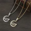 Hip Hop Iced Out Moon Hanger Ketting Goud Verzilverd Micro Verharde Kubieke Zirkoon Heren Bling Sieraden