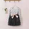 Winter baby jurk voor meisje lange mouw prinses meisjes jurken polka dot kleine baby verjaardag feestjurk casual kinderkleding q0716