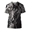 3d koń druk t shirt dla chłopca Comfort Eens Summer Funny Animal OP Krótki Rękaw Girl Fashion Ops 210629