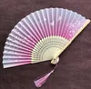 Party Favor Ventilateur de style japonais Soie Fans féminins Pivoine Peinture chinoise Image Rétro Fans-Silk Folding Hold-Fan SN2907