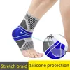 Manchon de Compression pour orthèse de soutien de la cheville avec Gel de Silicone réduire le gonflement des pieds soulagement de la douleur due à la fasciite plantaire Tendon d'achille