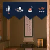 Curtain & Drapes Japanese Cuisine Sushi Restaurant Door Bar Counter Decoration Triangle Half Short FlagCurtain Customized