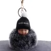 Cute sleeping doll hair ball pendant key chain multicolor small jewelry accessories jewelry key chain car key decoration G1019