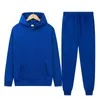 Men's Tracksuits 2021Fashion Male Casual Set Fleece Hoodie Pant Thick Warm Tracksuit Sportswear Hooded Track Suits Sweatsuit