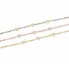 Nieuwe aangekomen Pastel Kleur CZ Hart Charm Tennis Ketting Armband Voor Dames Mode Regenboog Kleurrijke Valentijnsdag Gift Sieraden Q0720