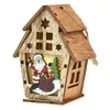 Декоративные предметы фигурки рождественский светодиодный свет деревянный дом светящаяся салона Merry Tree Decoration