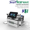 3 in 1 Shockwave 및 EMS 전자 근육 자극기 물리적 인 마사지 기계 Tecar RF 치료 장비