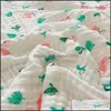 Cobertores têxteis em casa jardim de jardinagem 6 camadas gaze algodão toalha cobertor para adultos crianças grau um verão respirável saudável sono sof