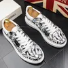 New fashion male white board boots Korean print casual - hip hop shoes Zapatillas Hombre b38