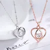 Favor de fiesta Collares con colgante de corazón S925 Sliver Forever Love Collar de joyería para mujer Madre Novia Esposa sin caja de regalo