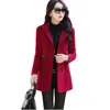 Woolen Coat Women Khaki Red Green 8 kolorów 2021 Wiosna jesień Koreańskie krótkie szczupłe lapy Choil Blends Tops Jackets Feminina N854 Women's Wool