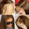 28 pouces de long noir/marron/blond droite perruque brésilienne avant de lacet pour les femmes noires perruques synthétiques résistantes à la chaleur avec des cheveux de bébé