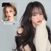 Sentetik Peruklar Ailiade Uzun Siyah Peruk Kadınlar için Bangs Isıya Dayanıklı Dalgalı Günlük Kullanım Cosplay Party Natural Tobi221009749