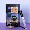 4kleur / set glitter vloeibare lippenstift glanzende diy lip glanst diamant waterdichte langdurige lipgloss kit met ogen lippen borstels