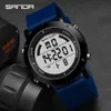 SANDA StainlSteel Case Sport Watch Men's Digital Watches Top Brand Luxury Waterproof Military Clock Male Relogio Masculino X0524