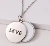 FedEx Personlig Round Lovers Halsband Party Favor Sublimation Blanks Love Carved Clavicle Chain DIY Heat Transfer Heart Hollow Neck Smycken