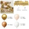 Party Decoration Balloons Cream Peach Garland Kit Wedding Chrome Rose Gold White Balloon Arch Birthday Supplies DIY