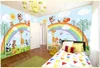 Fonds d'écran photo personnalisé pour murs Fonds d'écran Fond d'écran Moderne Cartoon Animal Chambre Enfants Fond Mural Papiers Murales Décoration de la maison