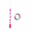 Pacifierhållare Klipp + Teethers Set Silicon Balloon Bead Chain 2021 Original Spädbarn Matning Tillbehör Present