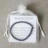 MG0020 Ganzes 4 mm schwarzes Onyx-Armband, natürlicher Mini-Edelstein-Schmuck, neues Design, handgefertigt, hochwertige Yoga-Mala2856