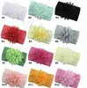 Enfants cheveux accessoires bébé doux nylon mousseline de soie fleur poils bandes 13 couleur enfants bandeaux pointu fleurs coiffure 9186