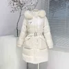 Dames Shiny Bright Leather Down Jacket Hooded Parka White Duck Coat Winter Dikke Warm Lange Bovenkleding 210430