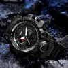 SMAEL Brand Luxury Orologi sportivi militari Uomo Quarzo analogico LED Digital Watch Uomo Orologio impermeabile Dual Display Orologi da polso 210804