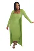 Kadın Bodycon Iki Parçalı Set Günlük Elbiseler Ceket Güz Kış Giyim Katı Renk Uzun Kollu Artı Boyutu 3XL Seksi Elbise Düz Kıyafetler DHL 5613