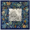 Foulard en soie pour femmes, haut de gamme, imprimé de fleurs et d'oiseaux de la Jungle, imitation sergé, grand carré, 130x130cm