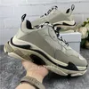 Paris 17FW Zapatos casuales Moda Mujer Dad SCarpes Triple S Zapatillas negras para hombre Mujer Chaussures de primavera Azul marino Naranja Daddy Trainers