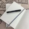 Giftpen Luxury Signature Pen Classi Roller Ball Pennor Harts Material Smooth Writing med matchande tre färg anteckningsbok och original8184615