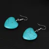 Women's Heart Tibetan Silver Turquoise Charm Oorbellen Dymtqe047 Mode Gift Nationale Stijl Dames DIY Oorbel