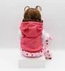 48cm Cute Red Giraffe Vinly Doll Realistic Reborn Dolls Baby Toy For Children Lower Price Birthday Gift Q0910