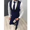 traje azul real chaleco