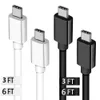 Cables PD de carga rápida 1M 2M 3A tipo c a USB-C Cable de línea para Samsung Galaxy s10 s20 s22 Utral Lg Xiaomi Huawei teléfono Android