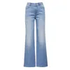 Флагманский магазин бренда Официальный сайт 2021 весна высокая талия прямые брюки папа джинсы женщин 1100