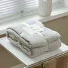 Solid Color White Border Gauze Quilt Super Breathable Cotton Summer Nap Cover Blanket Single Double Children Adult 211122