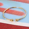 Gold Color Bridal Bangles Wedding Jewelry For Women Girls Cuff Bracelets Elegant Arab Ethiopian India Party Gifts