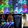 Flashing Hair Braid Akcesoria Narzędzia Produkty 1 sztuk LED Świecące Fluorescencyjne Lekkie Motyl Pałąk Fibru Włęgacz Neon Party Birt Drop De
