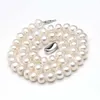 Genuine Natural Freshwater Necklace Women,Real Wedding White Pearl Necklaces Anniversary Gift in Box