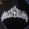 Orecchini Collana Set di gioielli da sposa africani in cristallo barocco di lusso Set di gioielli da sposa africani con corona di strass e diademi