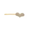 Hair Clips & Barrettes Est Pearls Hairpins For Women Geometric Hollow Out Heart Gold Metal An Arrow Through A Type Accessories