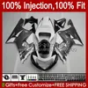 Injektionsformfee för Suzuki GSXR600 GSXR750 600CC 750cc K1 01 02 03 37NO.100 GSXR-750 GSXR 600 750 CC GSXR-600 2001 2002 2003 GSX-R750 01-03 OEM Kroppsgrå vit